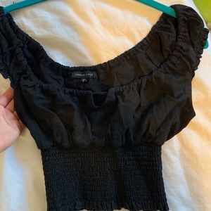 Black crop top